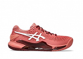 Giày chơi Pickleball / Tennis Asics Gel Resolution 9 Light Garnet / White