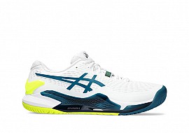 Giày chơi Pickleball Tennis Asics Gel Resolution 9 White Blue