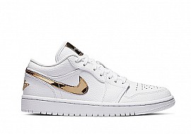 Giày Nike Air Jordan 1 Low White Metallic Gold Best Quality